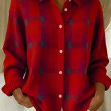 Birgit | Soft Checked Cardigan with Buttons