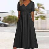 Hannah | Flattering V-Neck Maxi Dress