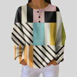 Carrie - Colour Block and Stripe Top