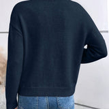 Evadine | V-Neck Lace Trim Knit – Timeless Elegance, Everyday Comfort