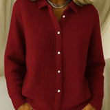 Katrina – Textured Knit Button Cardigan