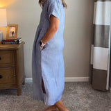 Cassandra | Striped Shirt Dress