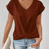 Zoe -  The Sweetheart Neckline Casual T-Shirt