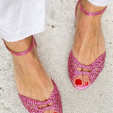 Ines | Woven Golden Flat