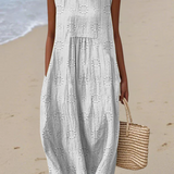 Beatrice | Embroidered Detail Midi Dress
