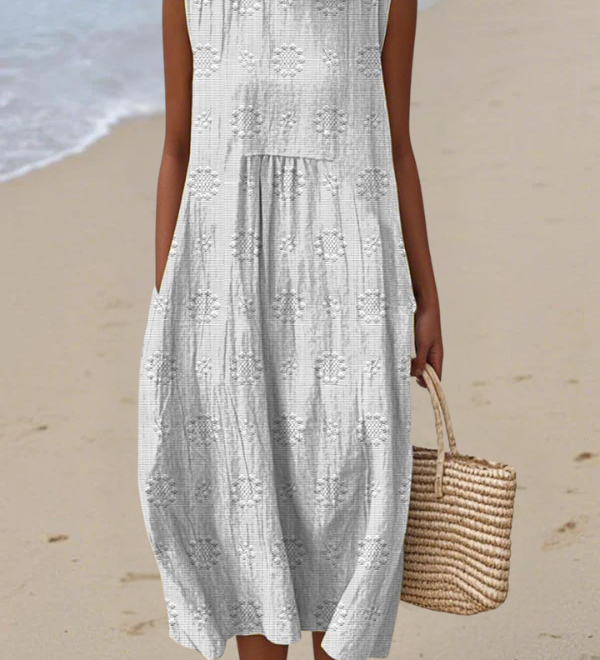 Beatrice | Embroidered Detail Midi Dress