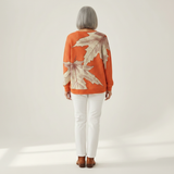 Marion - Orange Maple Leaf Top