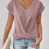 Zoe -  The Sweetheart Neckline Casual T-Shirt