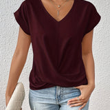 Zoe -  The Sweetheart Neckline Casual T-Shirt