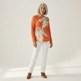 Marion - Orange Maple Leaf Top