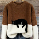 Luna | Cat Print Sweater