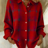 Francesca™ | Retro Cheque Sweater