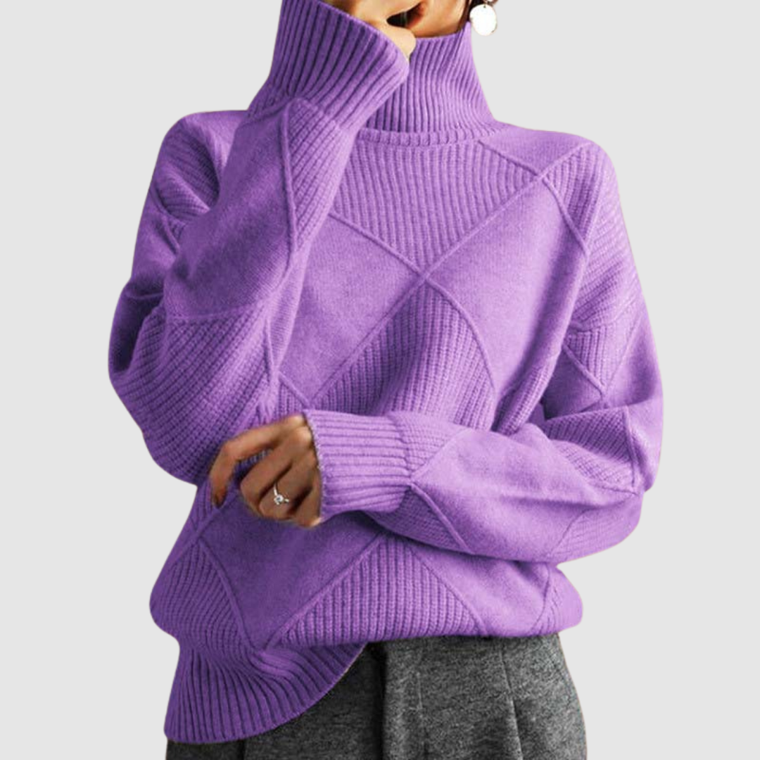 Ester - Textured Turtleneck Sweater
