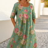 Eliza | Relaxed Midi Dress - Effortless Elegance, Everyday Comfort