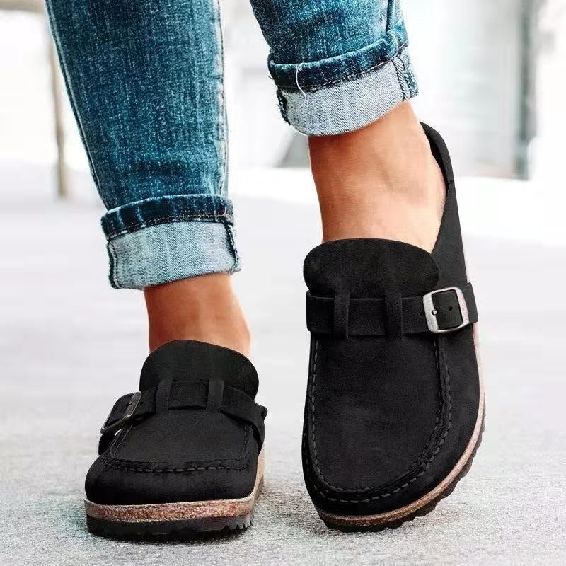 Heidi | Buckled Comfort Mules