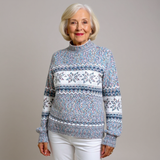 Caroline | Powder Blue Nordic Knit Jumper