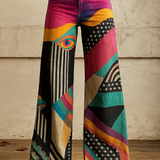 Sophia | Stylish Wide-Leg Graphic Pants