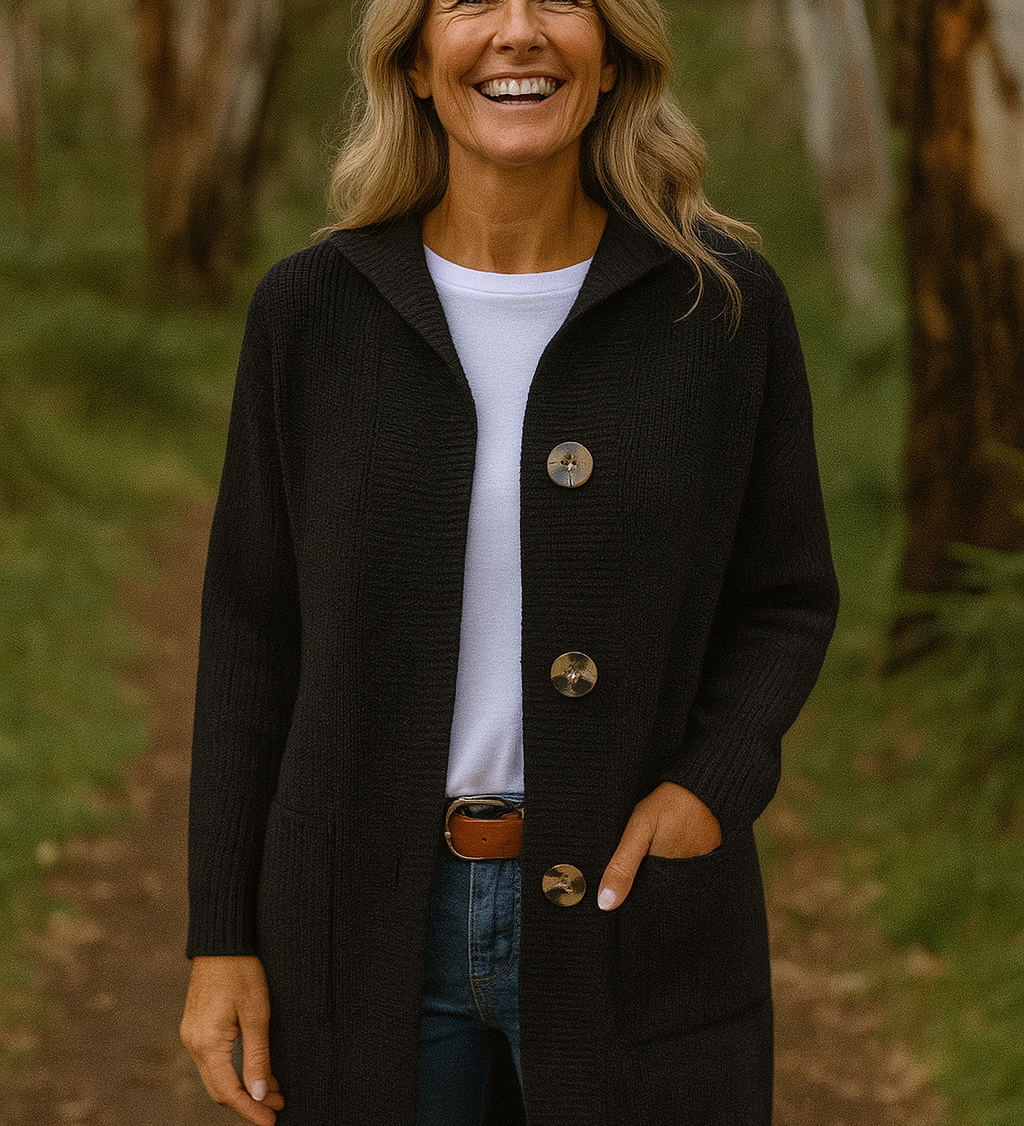 Delora | Longline Knit Cardigan with Deep Pockets for Everyday Elegance
