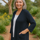 Elspeth | Soft-Knit Everyday Cardigan - Flattering. Fuss-free