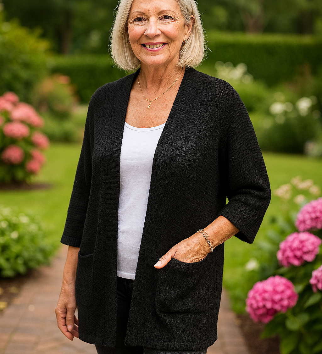 Elspeth | Soft-Knit Everyday Cardigan - Flattering. Fuss-free