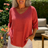 Anwen | Soft Drape V-Neck Knit - Effortlessly elegant