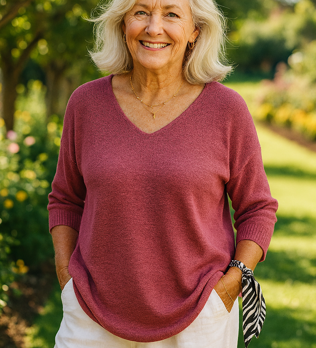 Anwen | Soft Drape V-Neck Knit - Effortlessly elegant