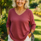 Anwen | Soft Drape V-Neck Knit - Effortlessly elegant
