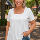 Colleen | Pleated Comfort Top - Everyday confidence