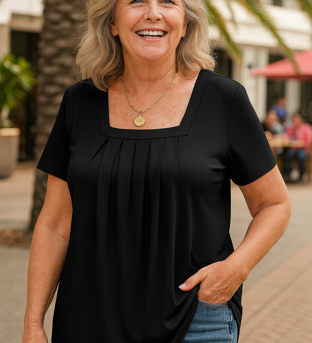 Colleen | Pleated Comfort Top - Everyday confidence