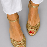Ines | Woven Golden Flat