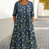 Eliza | Relaxed Midi Dress - Effortless Elegance, Everyday Comfort