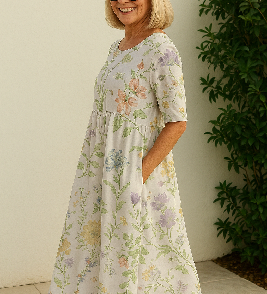 Eliza | Relaxed Midi Dress - Effortless Elegance, Everyday Comfort