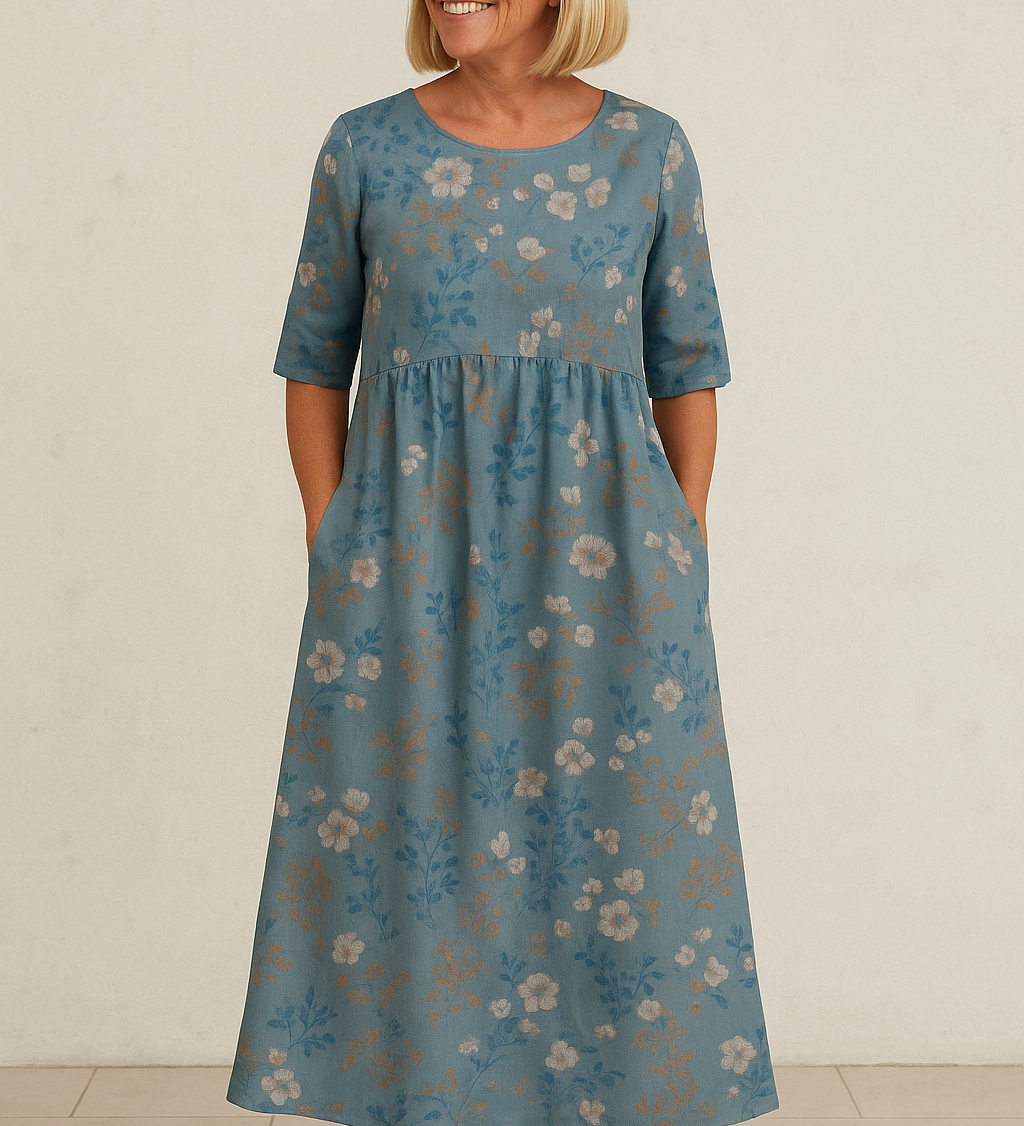 Eliza | Relaxed Midi Dress - Effortless Elegance, Everyday Comfort