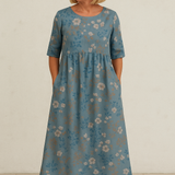 Eliza | Relaxed Midi Dress - Effortless Elegance, Everyday Comfort