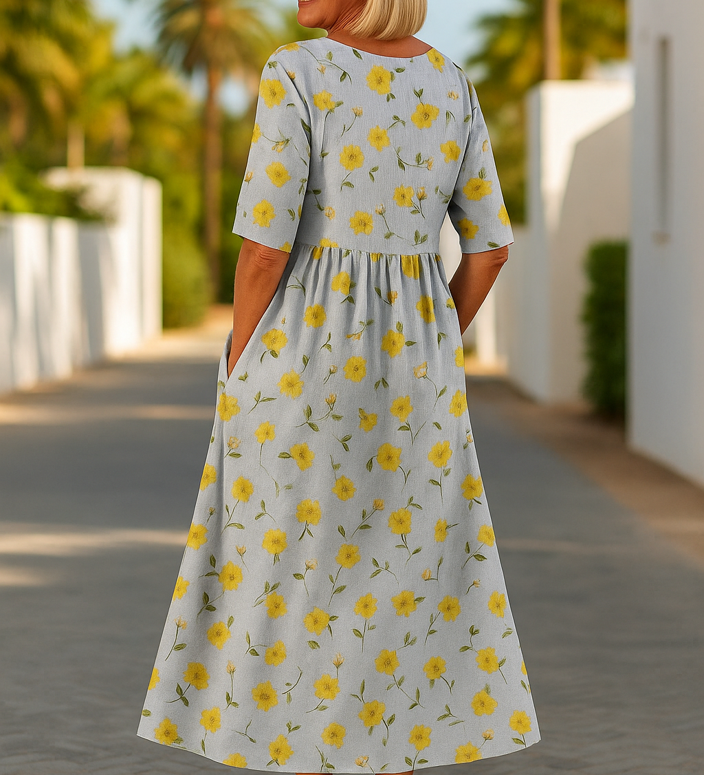 Eliza | Relaxed Midi Dress - Effortless Elegance, Everyday Comfort
