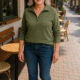 Josephine | Soft-Touch Half-Zip Jumper