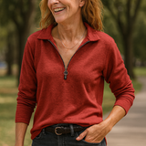 Josephine | Soft-Touch Half-Zip Jumper