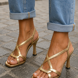 Ottavia | Golden Crisscross Heel