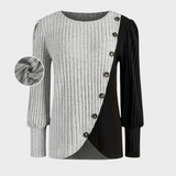 Kaia - Elegant knitted sweater with buttons