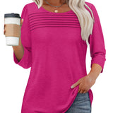 Mona | Pleated 3/4 Sleeve Top