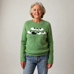 Jennifer | Green Sheep Motif Knit Jumper