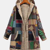 Hanna | Cosy Earth-Toned Patchwork Hoodie