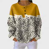 Liv - Yellow and White Jumper with Animal Print