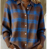 Liz™ – Soft Hoodie Blouse with Check Pattern