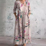 Caroline | Elegant Floral Kaftan Dress