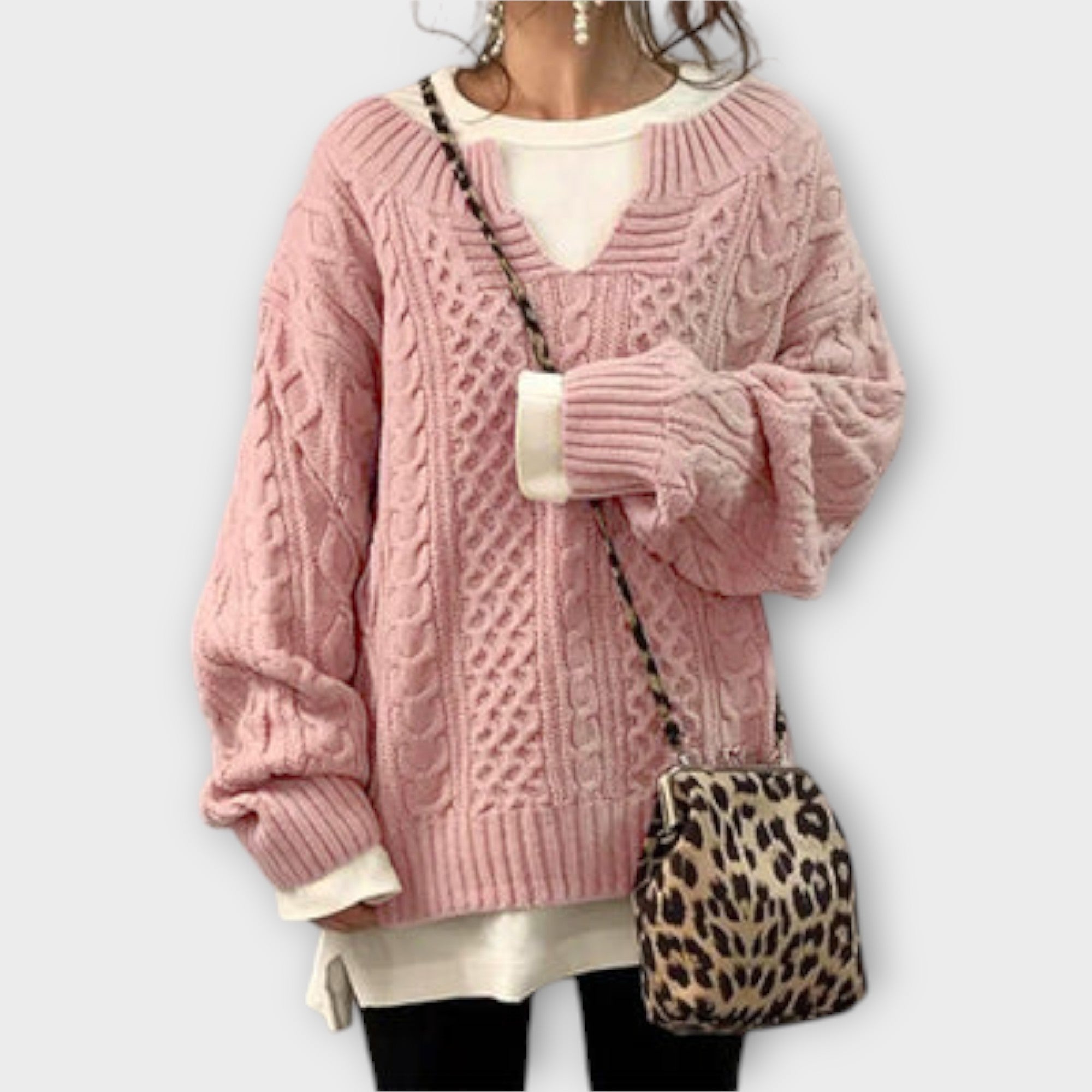 Perfectly Fitted Cable Knit Sweater