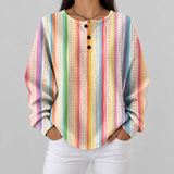 Anna - Colourful Vertical Stripe Top