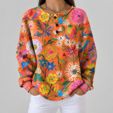 Florence - Orange Floral Top