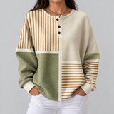 Lucy - Green and Mustard Patchwork Top