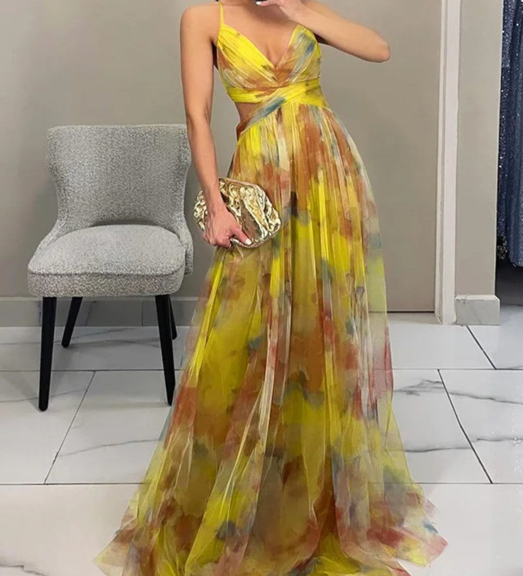 Giselle | Enchanting Maxi Dress with Floral Print